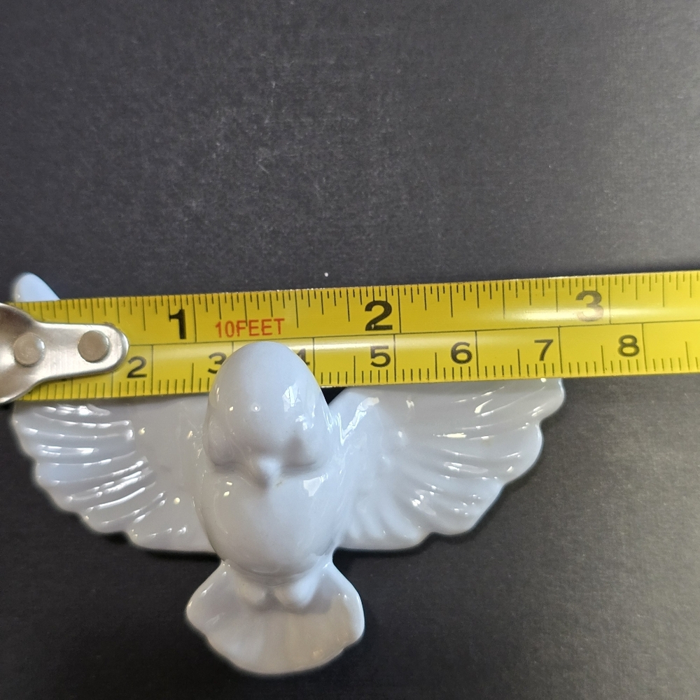 4 Light Blue Doves Porcelain Christmas Ornaments 2 Sizes: 2.5" and 3" - Picture 15 of 15
